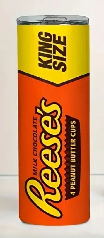 Reese's Stainless Steel Insulated Travel Coffee Cup & Water Bottle with Lid & Straw – Portable, Leakproof & Gift-Ready