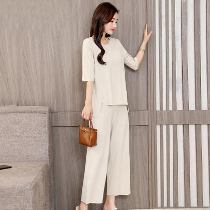 Chiffon Splicing Block Meat Shows Thin Two Female Sets