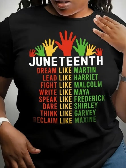 Juneteenth Women's T-Shirt - "They Stole My Ancestors" Graphic Print, Round Neck, Short Sleeve,&nbsp;