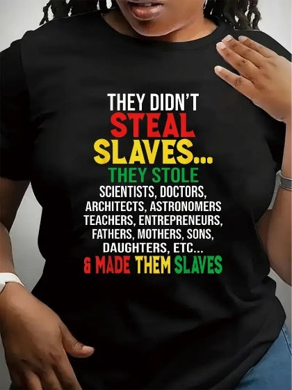 Juneteenth Black History Women's T-Shirt - Celebrating Black Freedom Graphic Print with Raised Fists &amp; 1865 Design, Lightweight Short Sleeve Round Neck
