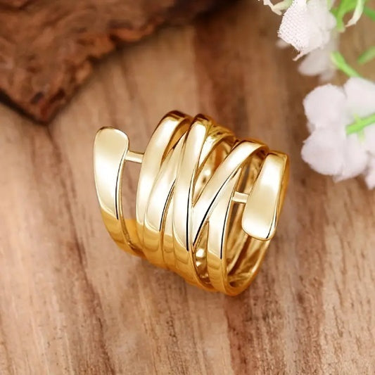 Fashionable wide ring perfect decoration, suitable for cool girls to pair with daily clothing.